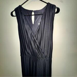 NWT Ann Taylor Black Pleated Sleeveless Jumpsuit